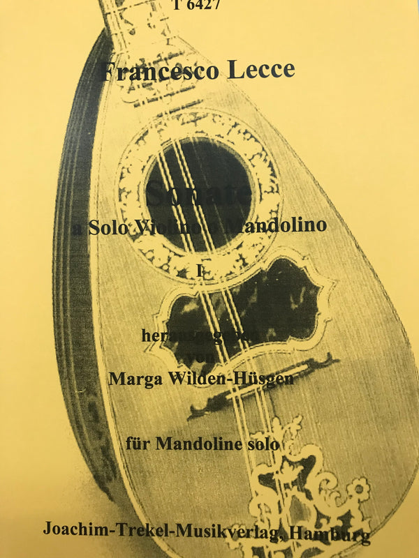 【輸入譜】レッチェ「ヴァイオリンあるいはマンドリンのためのソナタ (18世紀)」