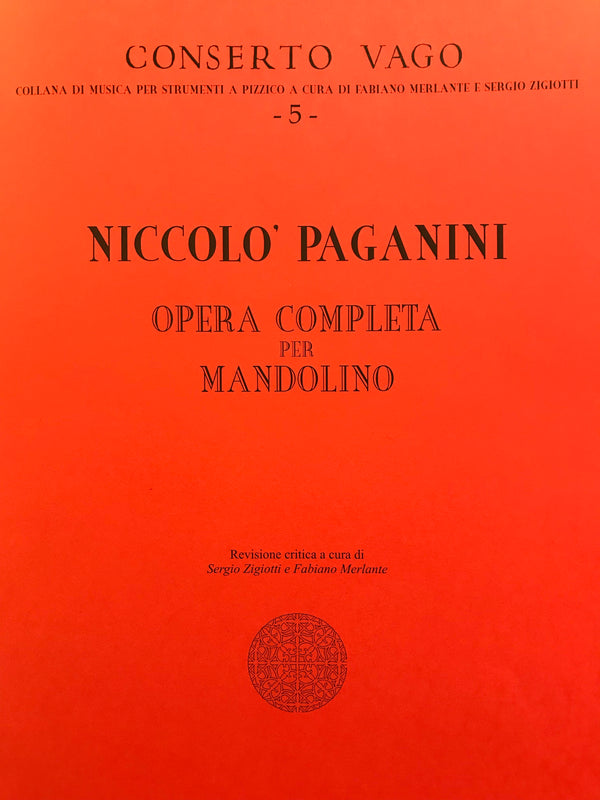 【輸入譜】パガニーニ:マンドリンのための作品全集