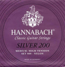 Hannabach guitar strings silver 200 (medium high) set