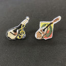 mandolin embroidery pin badge