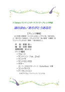 楽譜 田原靖彦編曲「湖の決心/ありがとうあなた」