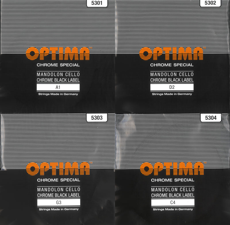 Optima Special Polish (Black) Mandoron Cello Set