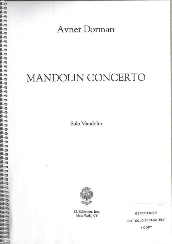 【輸入譜】ドーマン: マンドリン協奏曲