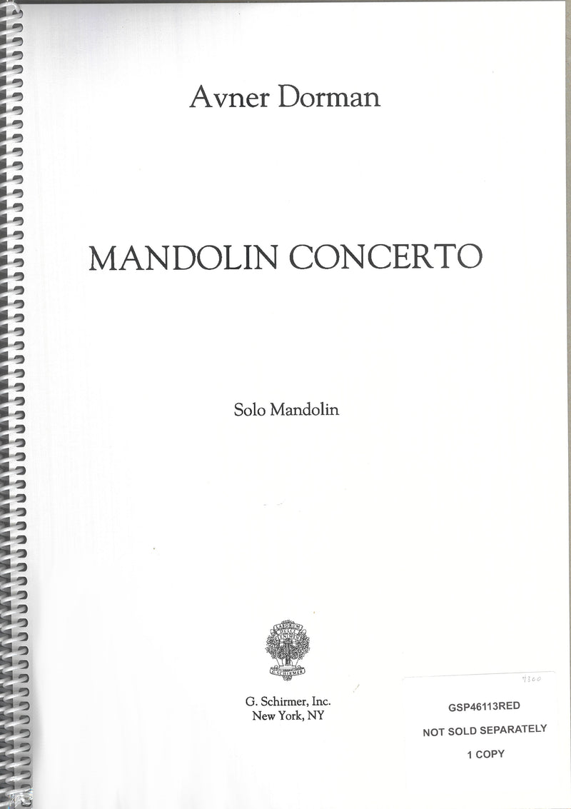 【輸入譜】ドーマン: マンドリン協奏曲