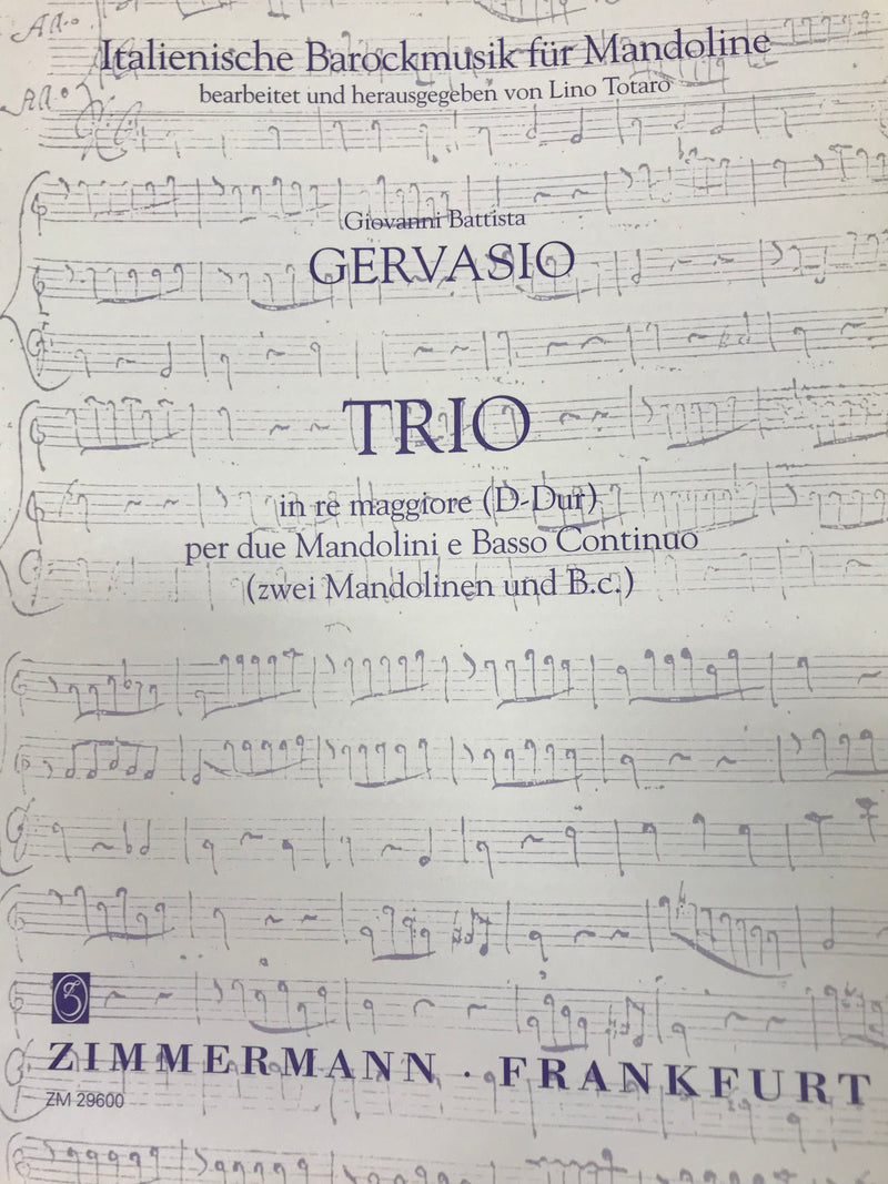 [Imported music] Gervagio “Trio in D major”