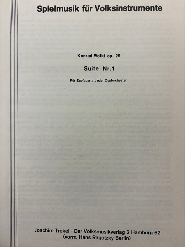 [Import score] Woerki: Suite No. 1 Op.29 (for Zupf Quartet or Zupf Orchestra)