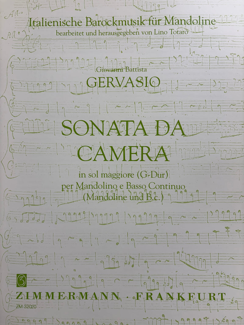 【輸入譜】ジェルヴァジオ: 室内ソナタ・ト長調 (Gimo 145/146)