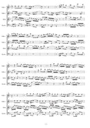 楽譜 二橋潤一: バッハの墓　マンドリン四重奏のためのバッハ様式による