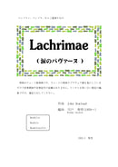 [Download sheet music] “Lachrimae (Pavane of Tears)” arranged by Hideaki Shishido