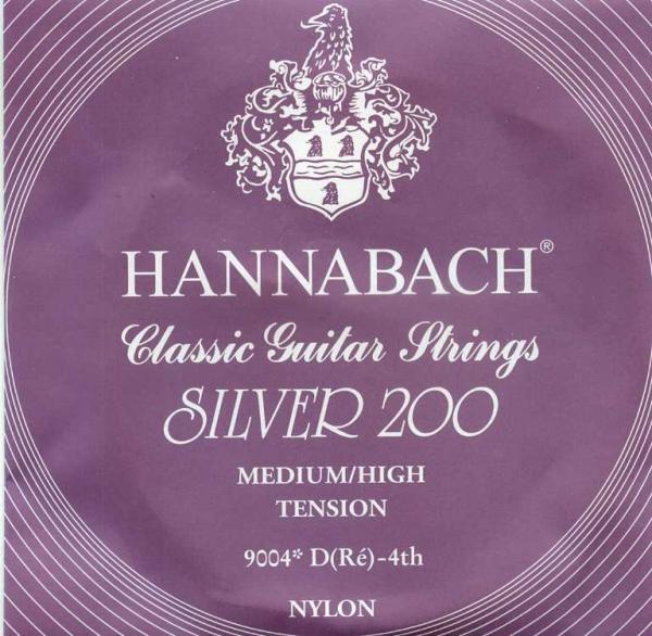 Hannabach Guitar Strings Silver 200 (Medium High) D-4