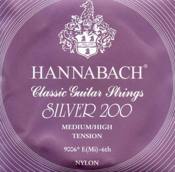 Hannabach Guitar Strings Silver 200 (Medium High) E-6