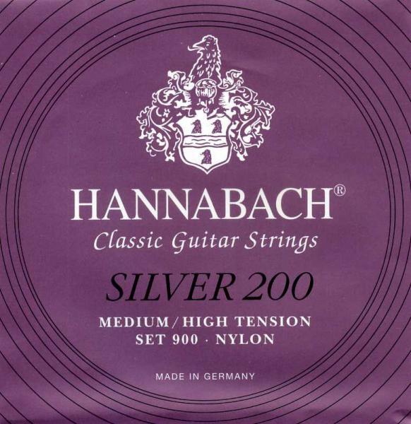 Hannabach guitar strings silver 200 (medium high) set