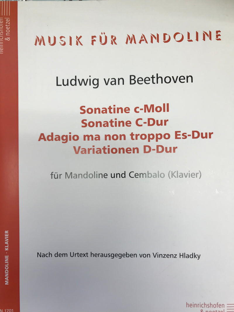 【輸入譜】ベートーヴェン:マンドリンとチェンバロ(ピアノ)のための4つの作品(原典による)