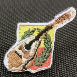 mandolin embroidery pin badge