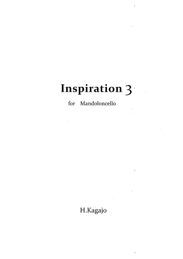 Sheet music Hiromitsu Kagajo “Inspiration3”